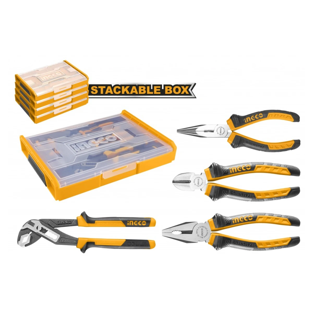 Set Ingco HKTV01P041 Organizador y 4 Pinzas 