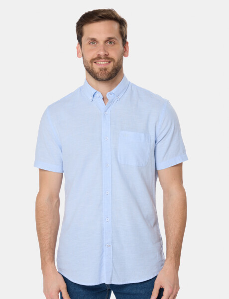 CAMISA DE LINO Celeste