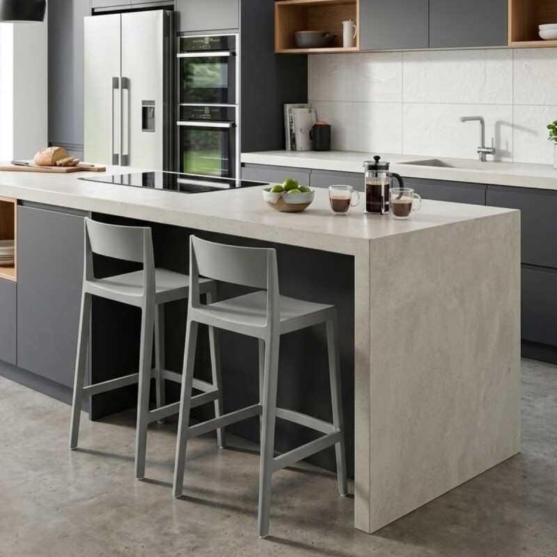 SILLA BAR PLAST GRIS Unica