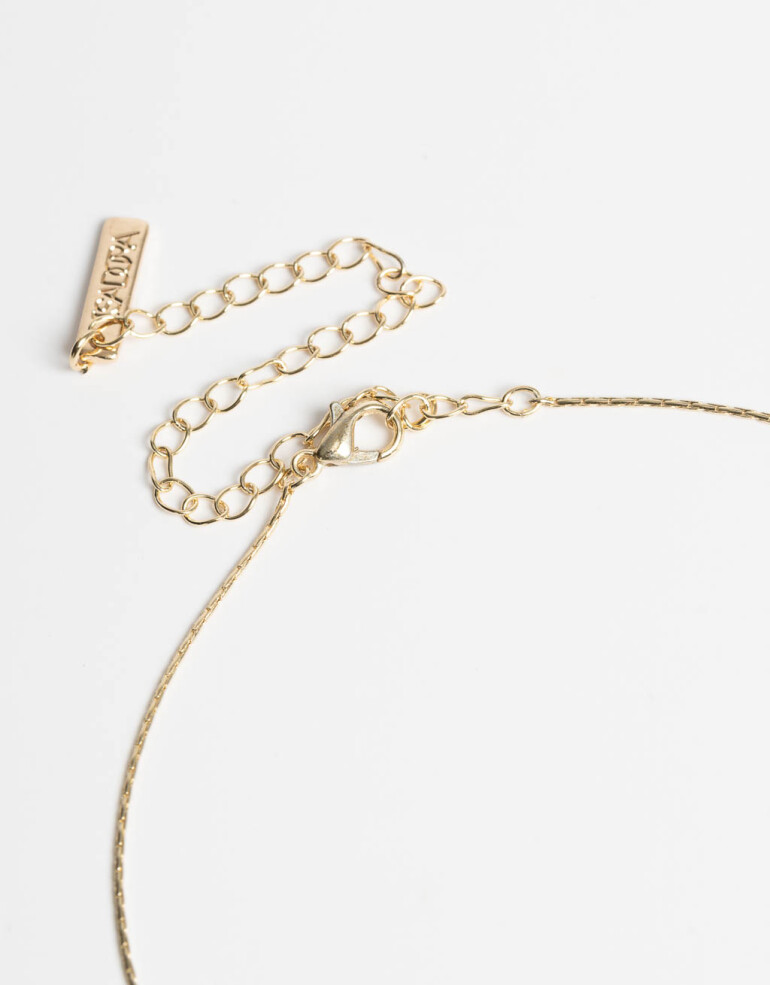 Cadena Corta con Dije Strass Collar Con Dije Tulipán - Dorado