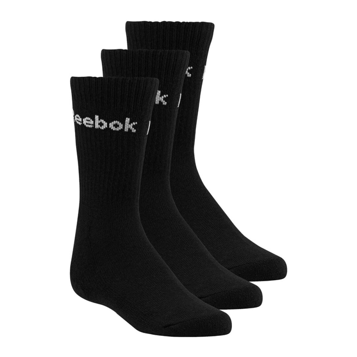 Medias Deportivas Unisex Altas Reebok Crew Sock Pack X3 - Negro 