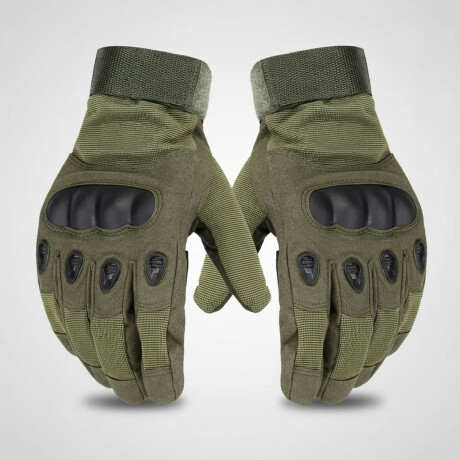 Guantes Tácticos Militares Con Protección En Nudillos Verde