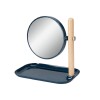 ESPEJO DOBLE BEIGE CL C/SOPORTE BAMBU Unica