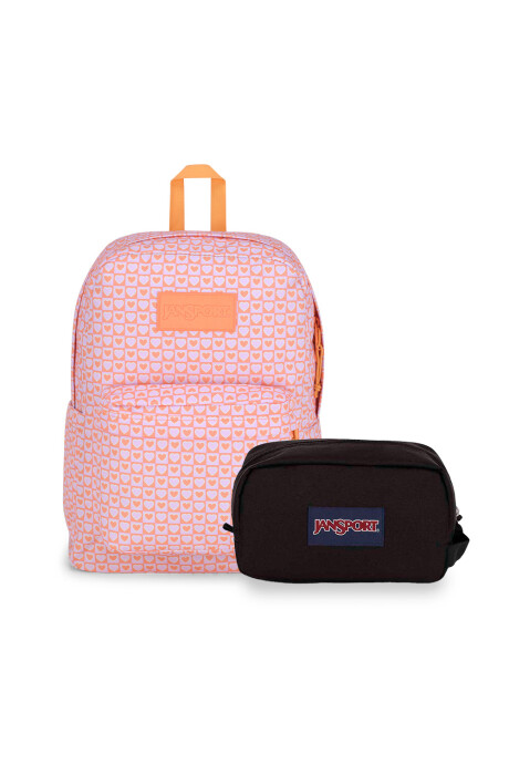 Mochila SuperBreak + Cartuchera Hyped Hearts Pink