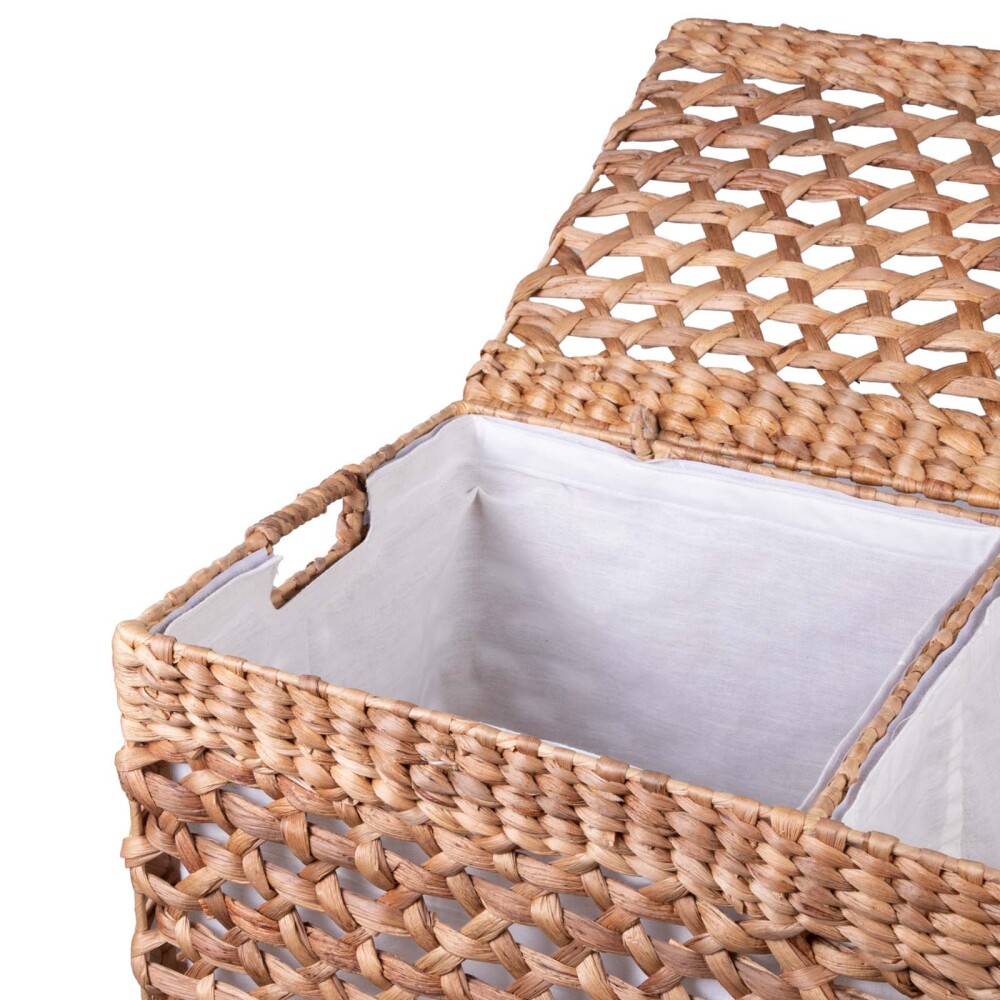 CESTO PARA ROPA RATTAN-Y-MADERA NATURAL-BEIGE WHB 2439
