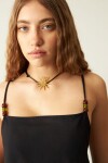 Vestido corto con piedras negro