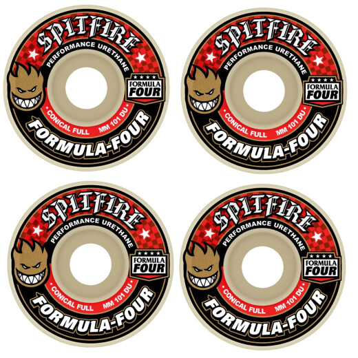 Ruedas Spitfire Ruedas Spitfire Conical Full 53mm 101 - Rojo Ruedas Spitfire Ruedas Spitfire Conical Full 53mm 101 - Rojo