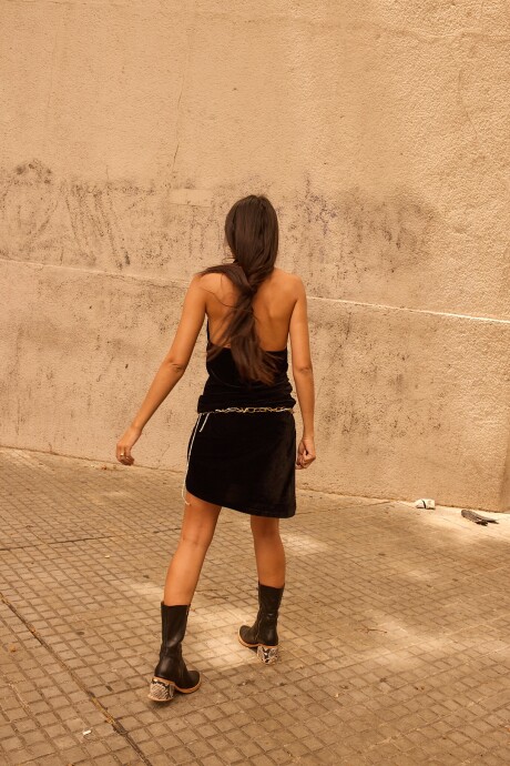 Vestido Arma Mortal Velvet Negro