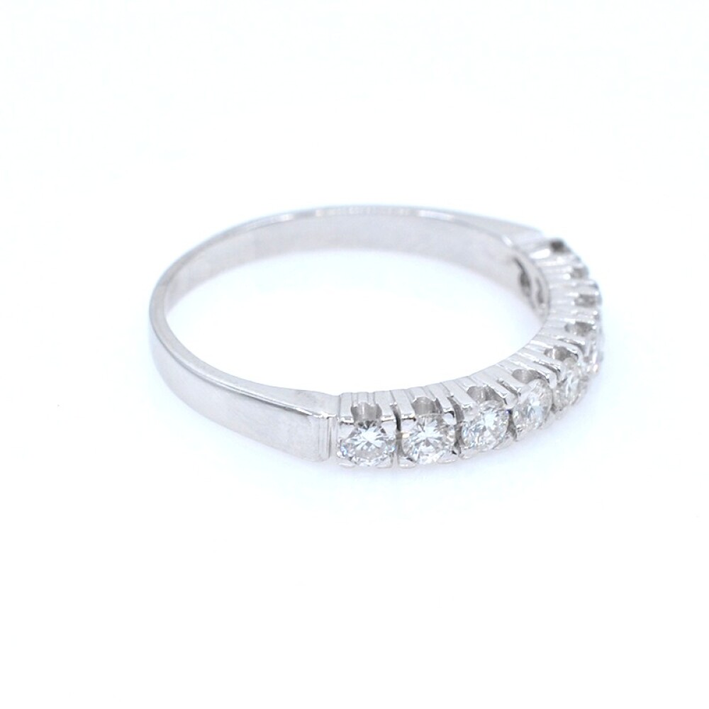 Anillo oro 18k blanco y brillantes Anillo oro 18k blanco y brillantes