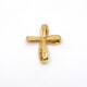 Cruz de oro 18K amarillo y brillantes 20 x 16 mm. Cruz de oro 18K amarillo y brillantes 20 x 16 mm.