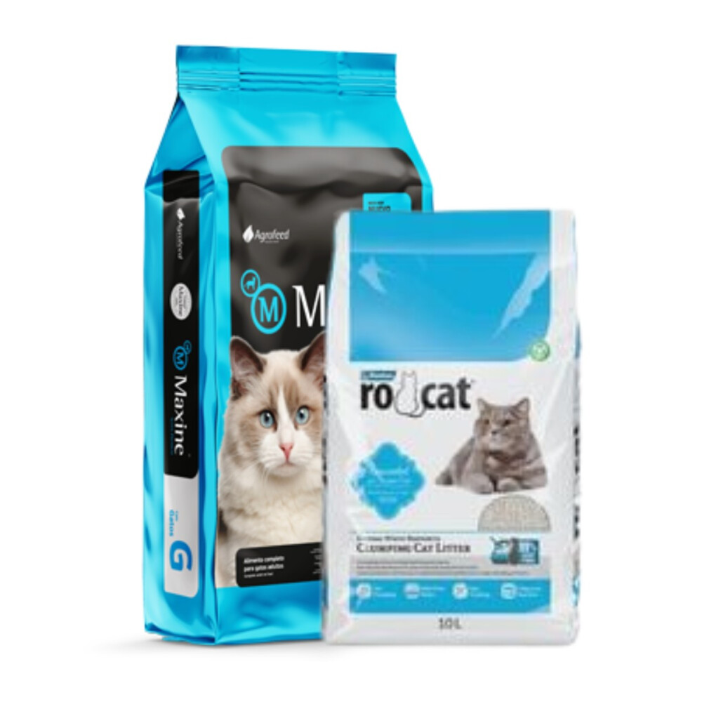 MAXINE GATO 7.5 KG + RO CAT 10 LTS COMPACT NATURAL CAT LITTER MAXINE GATO 7.5 KG + RO CAT 10 LTS COMPACT NATURAL CAT LITTER