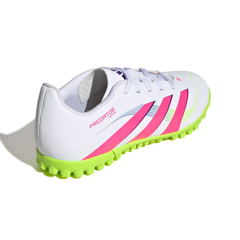 Championes de Fútbol Niño Adidas Predator Club TF Blanco-Rosado