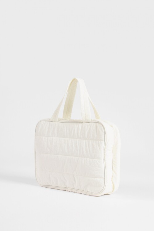 Bolso de viaje con compartimentos crudo