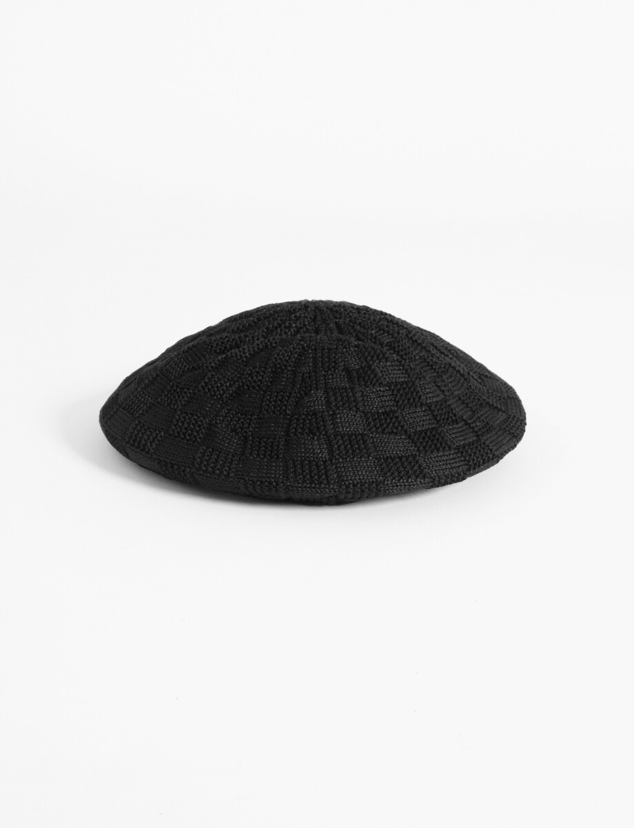 Boina knit textured - negro 
