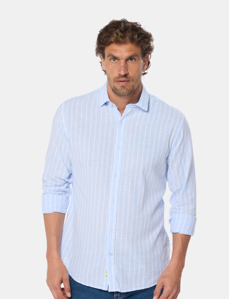 CAMISA DE LINO Azul