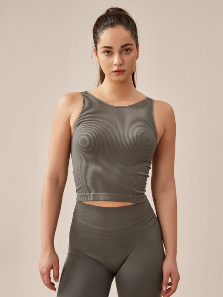 TOP HUSTON GRIS OSCURO