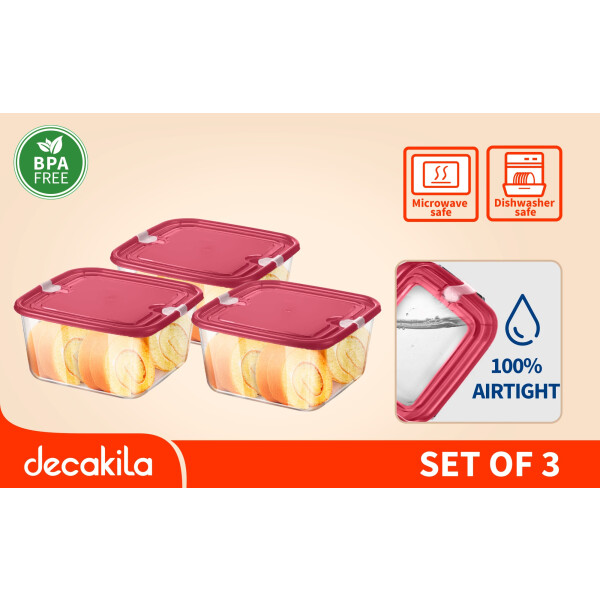 SET JUEGO TUPPER HERMETICO GRANDE DECAKILA 3 PIEZAS SET JUEGO TUPPER HERMETICO GRANDE DECAKILA 3 PIEZAS