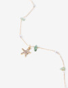 Collares Cortos Strass Collar Corto Dije Estrella De Mar - Dorado
