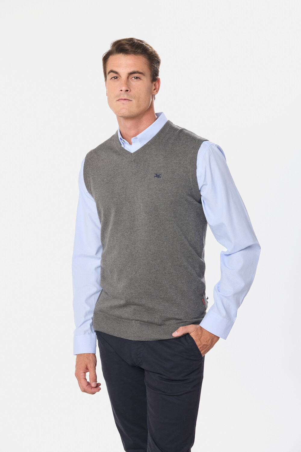 CHALECO TEJIDO Gris Oscuro