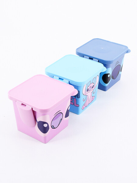 CONTENEDORES X 3 STITCH Y ANGEL MULTICOLOR