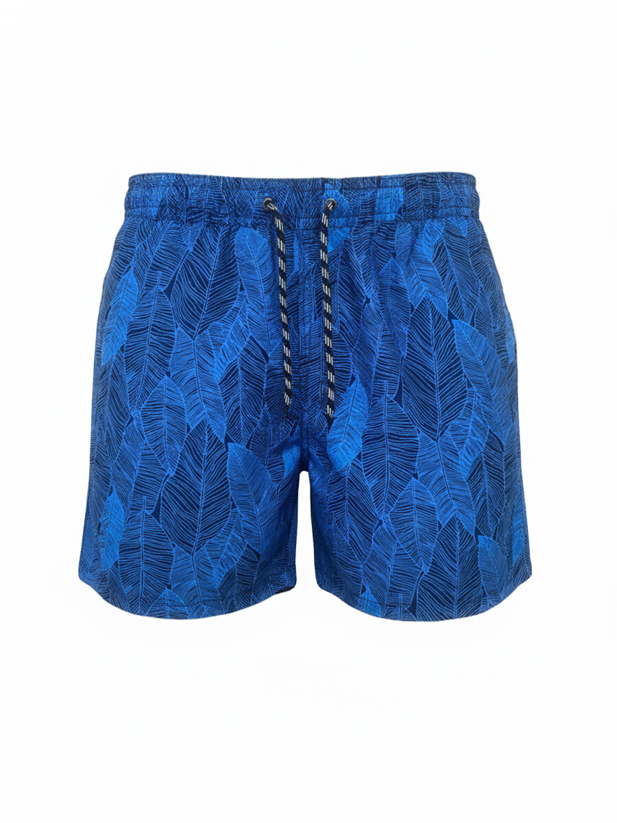 Short de baño estampado - azul 