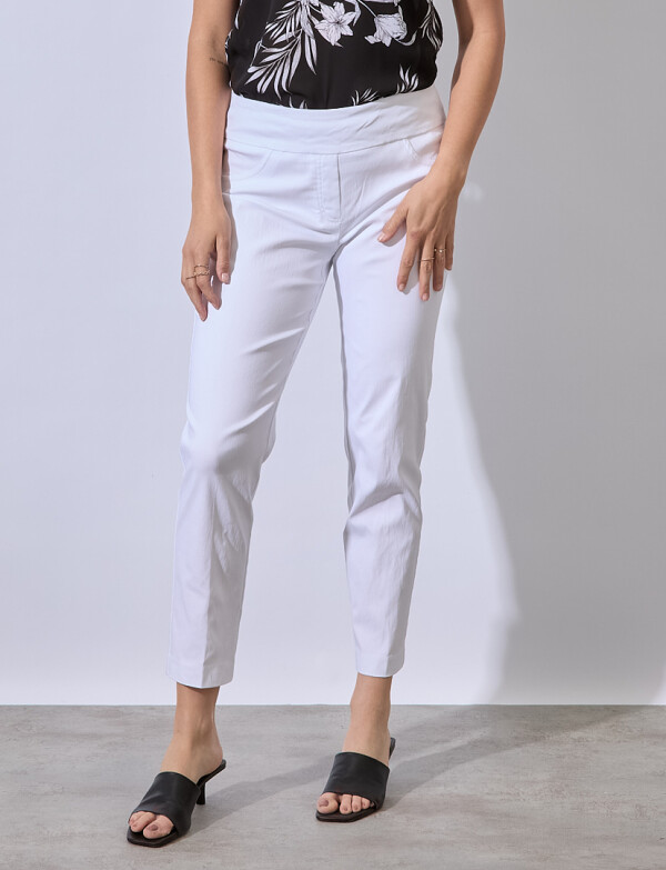 Pantalon Pretina Ancha BLANCO