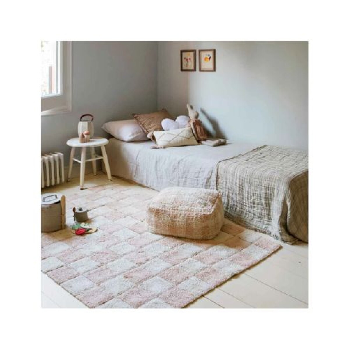 Pouf Lavable - Vichy - Rosa - Lorena Canals 