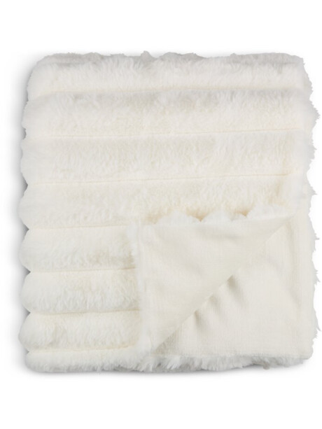 Manta throw FJELLPRYD 130x170 pelo blanco Manta throw FJELLPRYD 130x170 pelo blanco