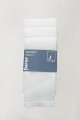 Pack x 3 medias tubular lisas 33-37 34cm Blanco