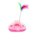 Juguete Para Gato Interactivo Pluma Con Movimiento Y Pelota Color Variante Rosa