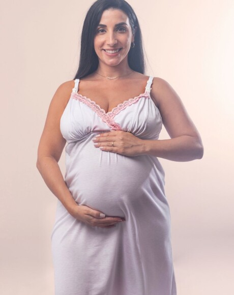 Solera Maternal Chloe Blanco y Rosa