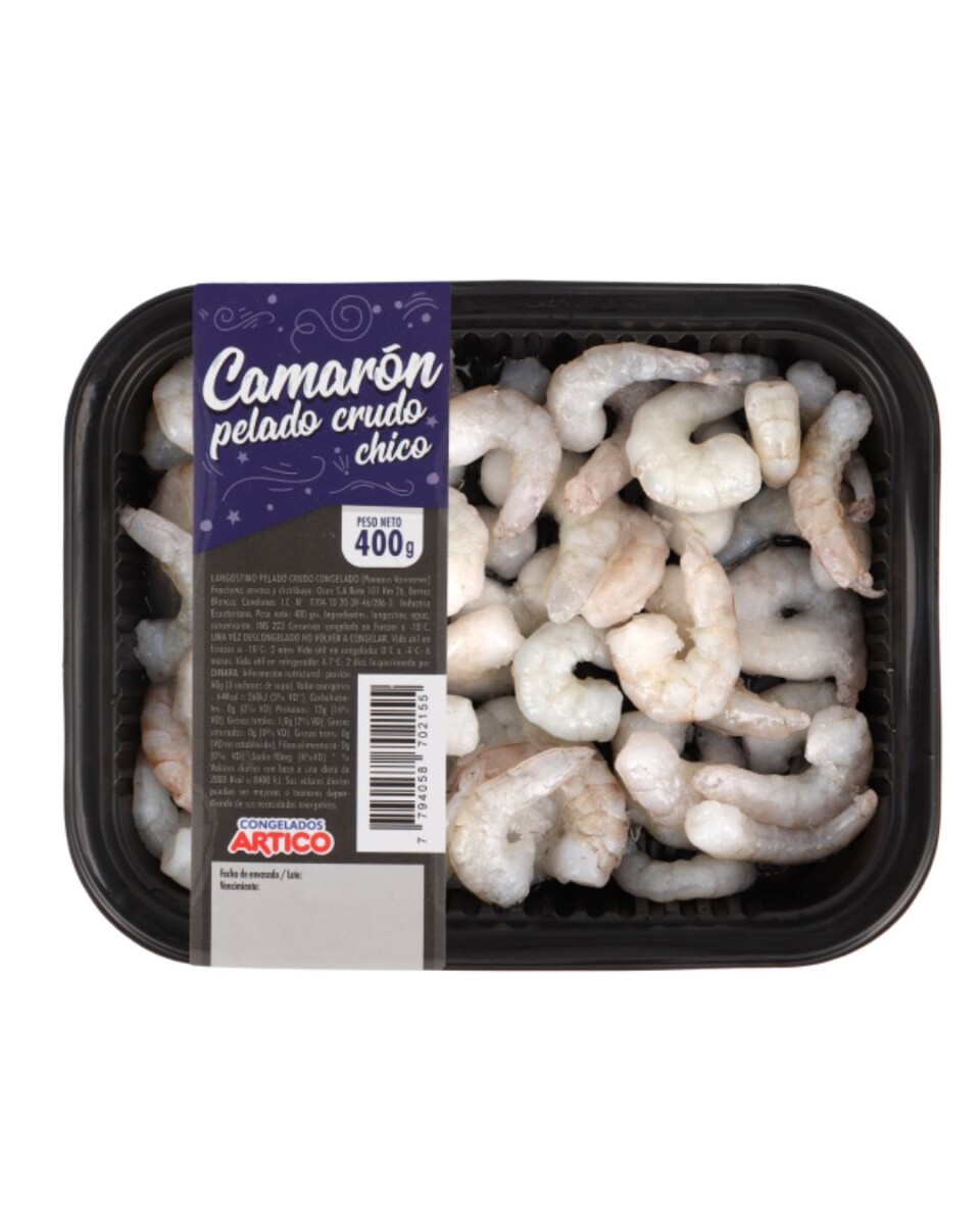CAMARON PELADO CRUDO CHICO 400G 