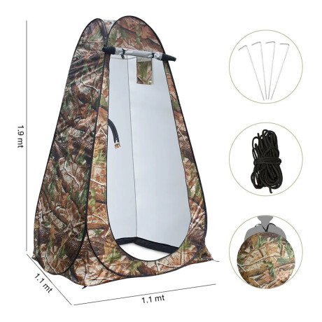 Carpa Autoarmable de Baño Plegable Portable p/ Camping Playa Camuflado
