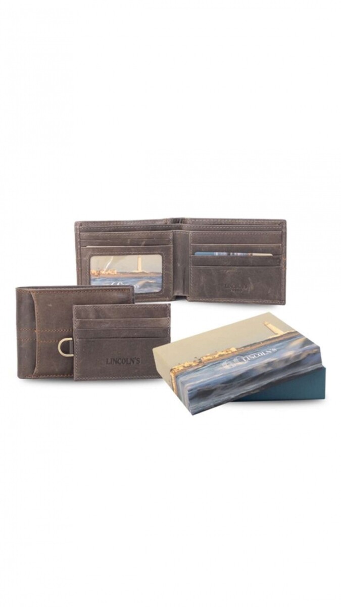 Billetera Cuero Aquiles - Cemento 