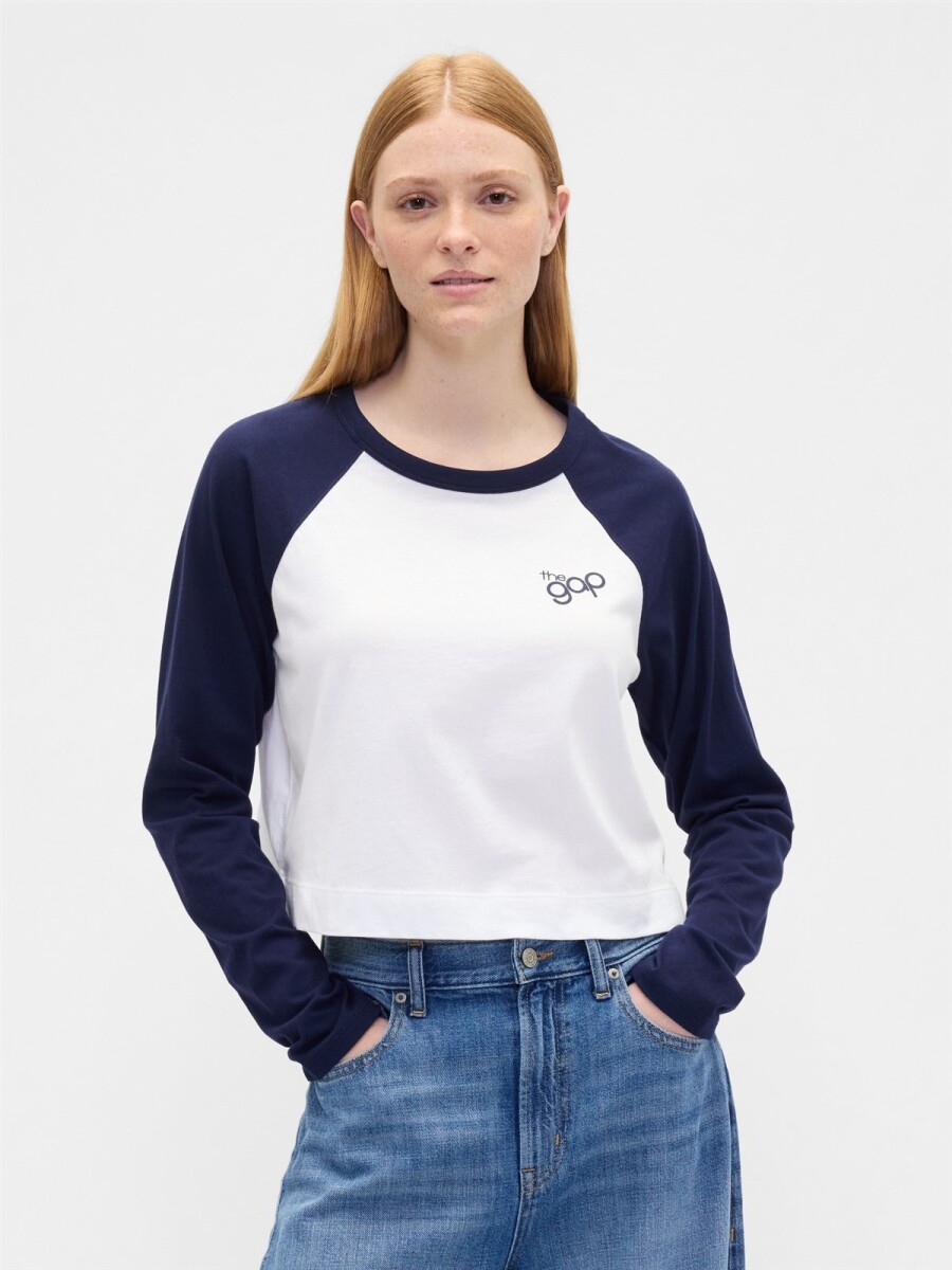Remera Logo Gap Mujer - Navy Uniform 