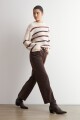 Sweater rayado crudo