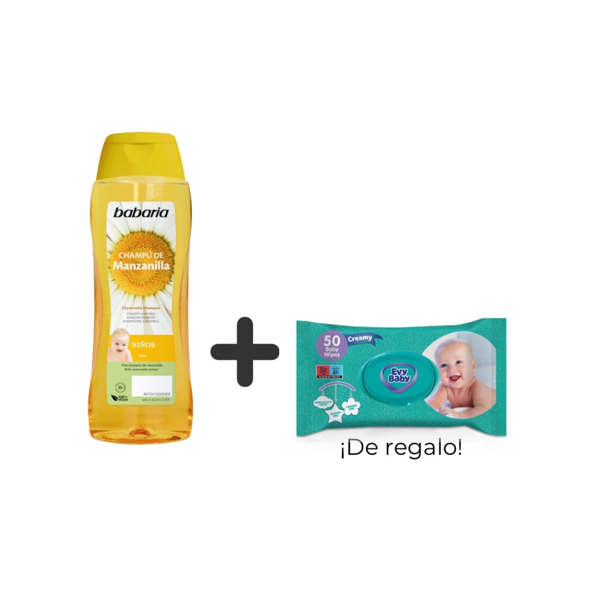 Shampoo de manzanilla para bebé + toallitas húmedas x 50 unidades ¡DE REGALO! 