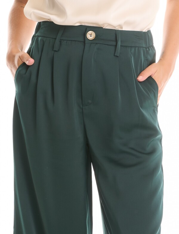 Pantalon Saten Wide VERDE