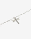 Cadena Corta con Dije Strass Cadena Con Dije Plata 925 Y Cubic - Plateado