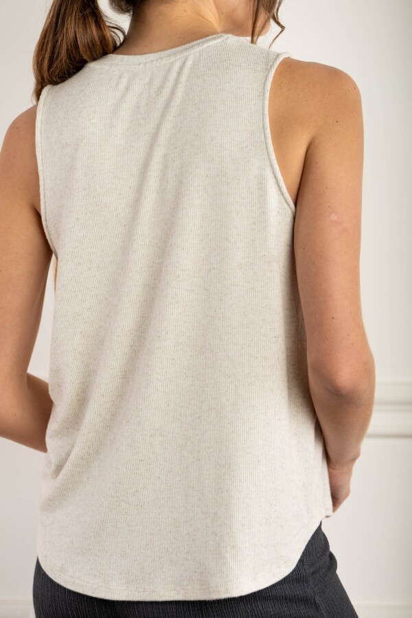 Musculosa Con Lino Arena