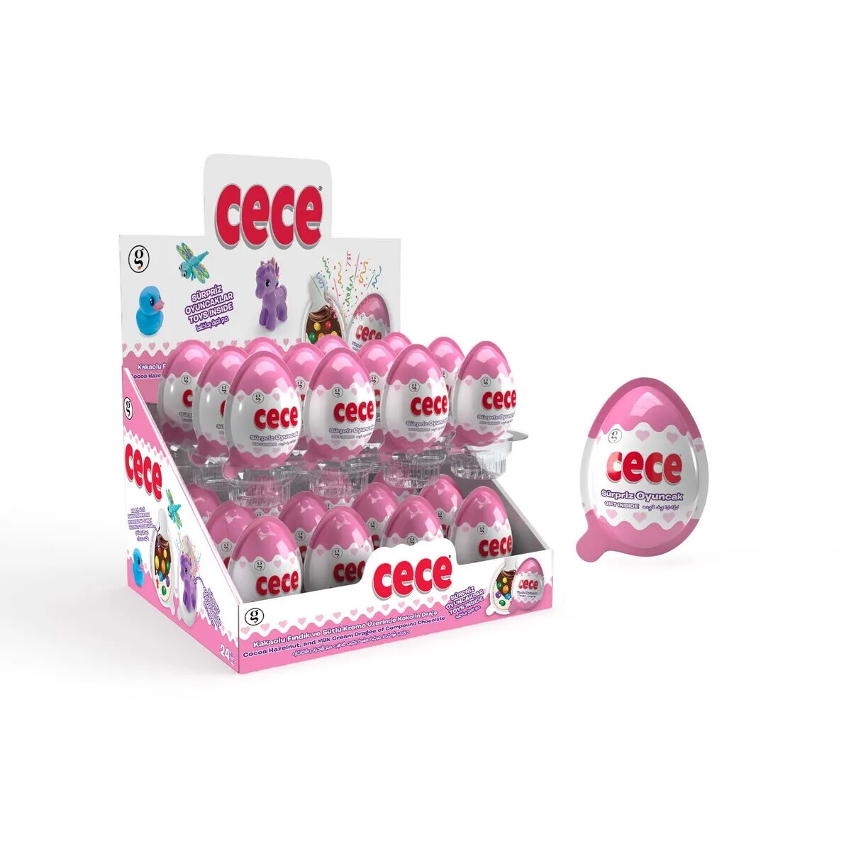 Huevo Cece x 24 - Rosa, Animalitos 