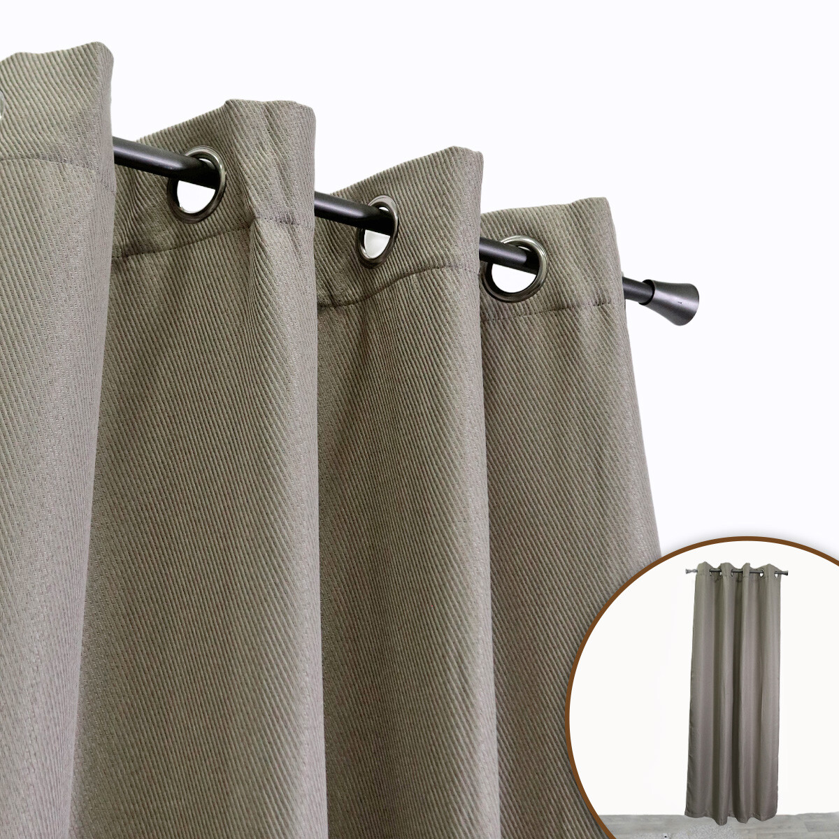 CORTINA ANTISOLAR ROSEVILLE GRIS CL 140X229CM 