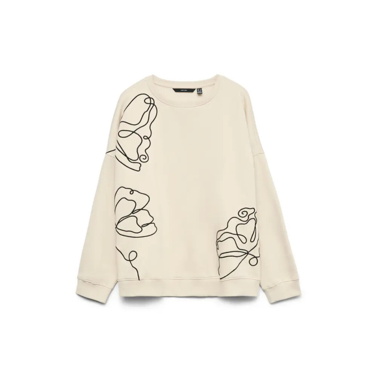 VMIVALO LS OVERSIZE SWEATSHIRT JRS GA - BIRCH 