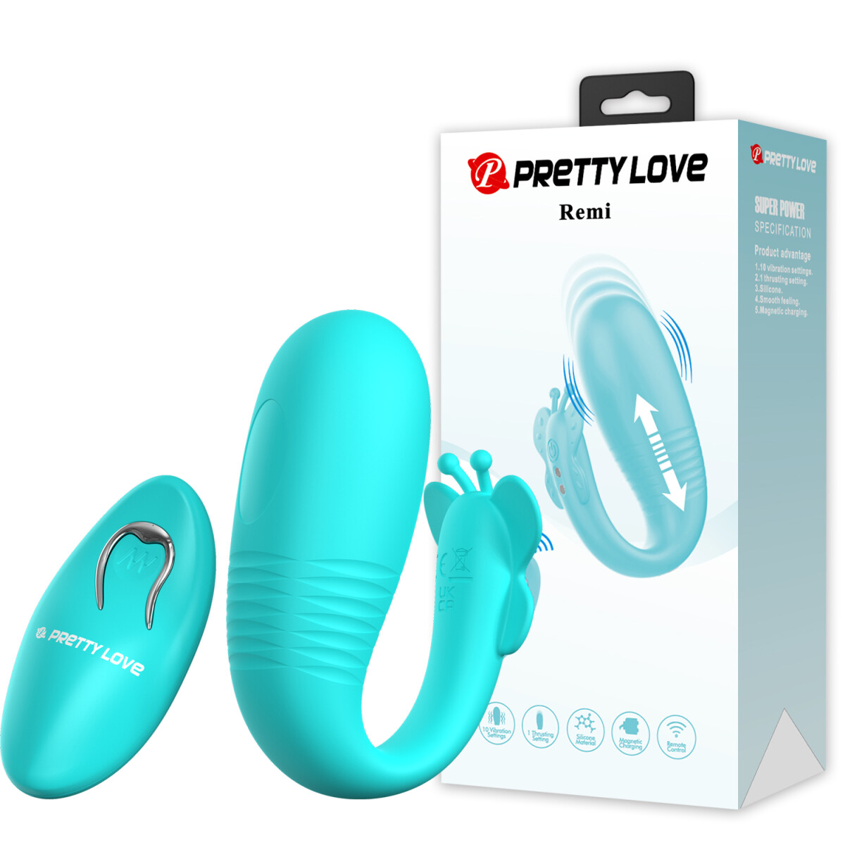 Vibrador Mariposa con Control Remoto Remi Pretty Love 