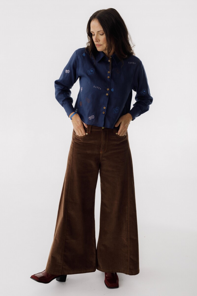 PRE VENTA Pantalón Wide XL Corderoy Chocolate