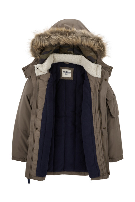 Parka clásica con piel sintética Parka clásica con piel sintética