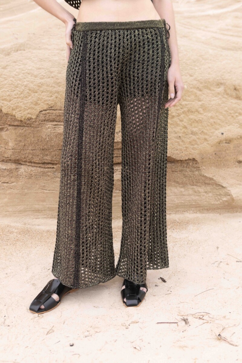 PANTALÓN WIDE HOLE Negro