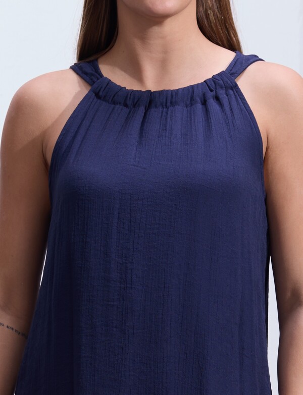 Vestido Frunces Solid AZUL