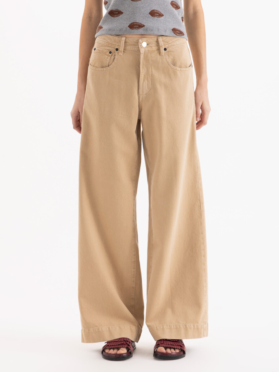 JEANS WIDE ICON SAND 