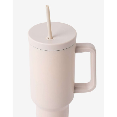 Vaso Metálico Con Asa Rosa Claro